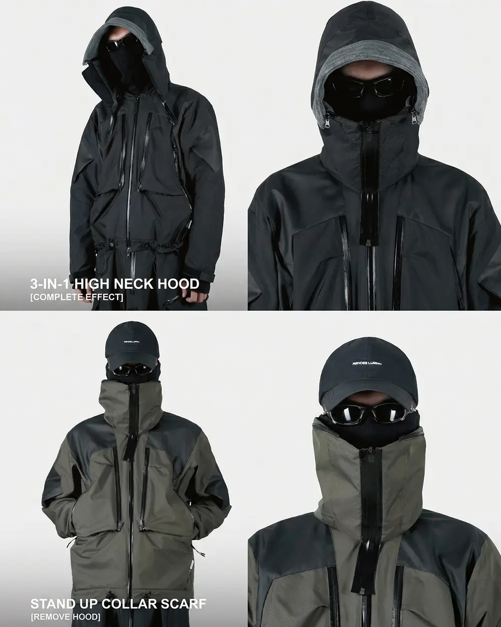 3-in-1 Hard Shell Techwear Jacket "Fortress" - Image 18