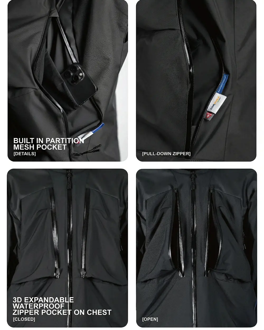 3-in-1 Hard Shell Techwear Jacket "Fortress" - Image 21