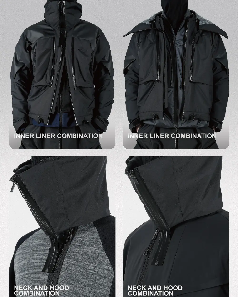 3-in-1 Hard Shell Techwear Jacket "Fortress" - Image 23