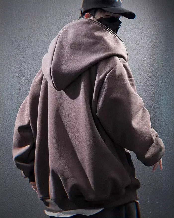 Asymmetrical zipper hoodie "Ama" - Image 3