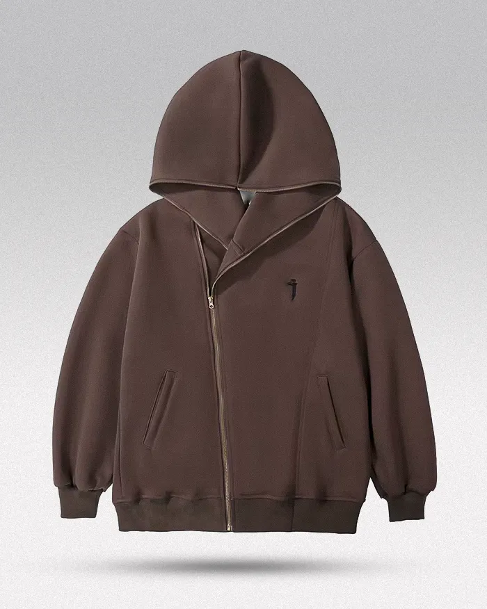 Asymmetrical zipper hoodie "Ama" - Image 7