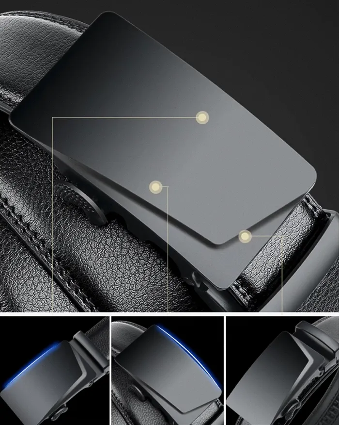 Automatic buckle leather belt "Kozu" - Image 6