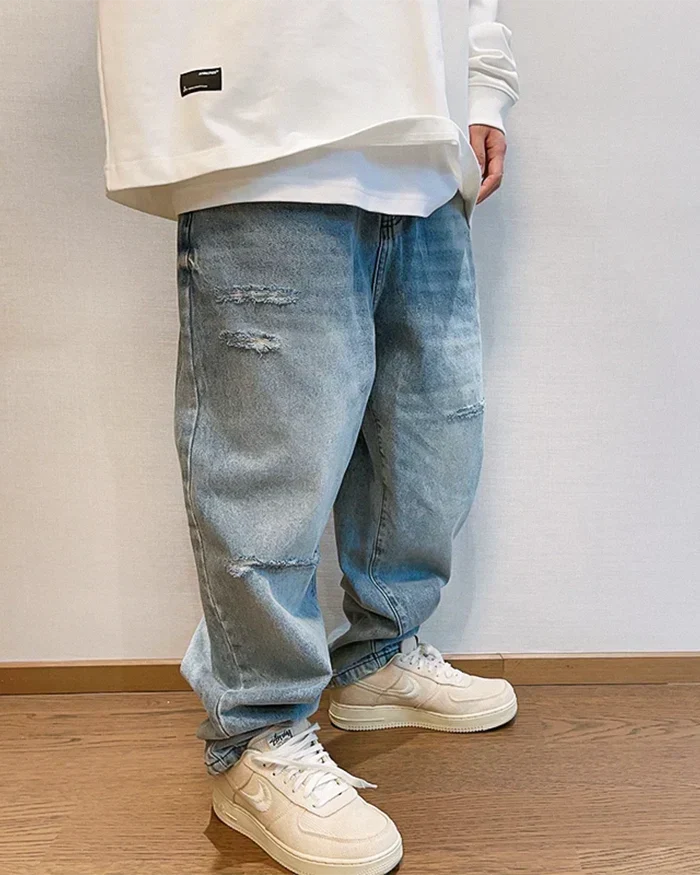 Baggy blue jeans men's "Miyoshi" - Image 4