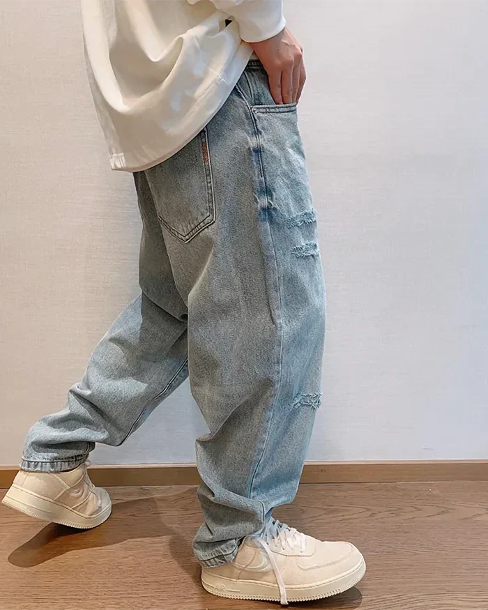Baggy blue jeans men's "Miyoshi" - Image 7