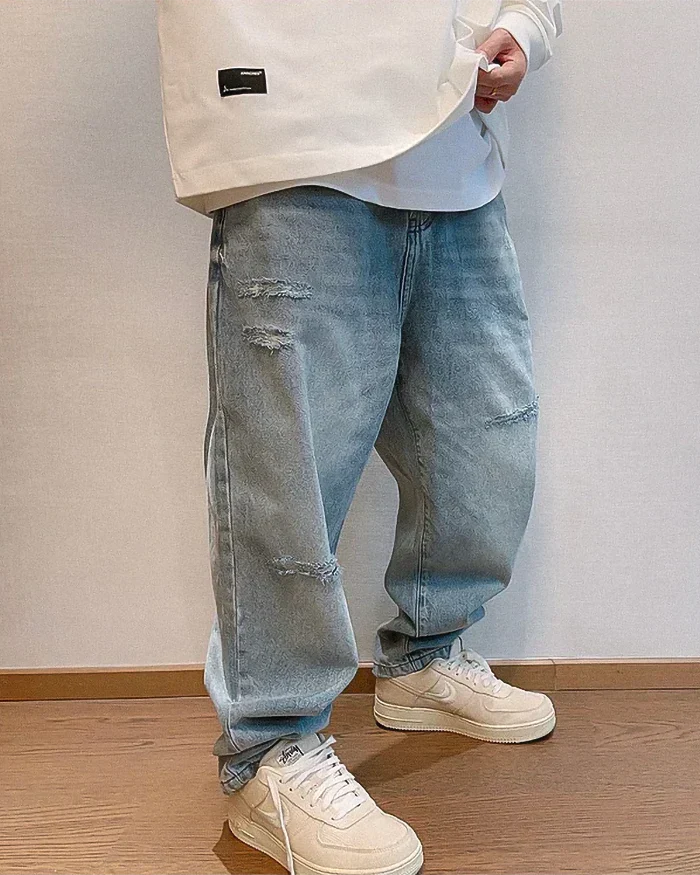 Baggy blue jeans men's "Miyoshi" - Image 8