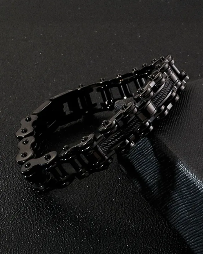 Bike Chain Bracelet  "Nyx" - Image 3