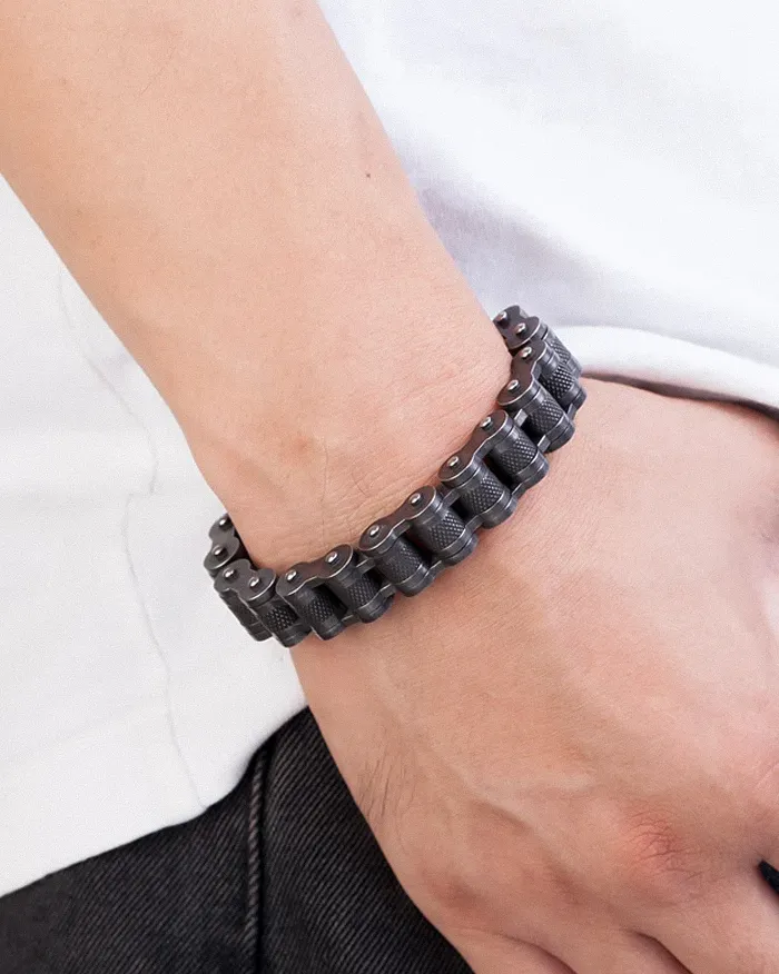 Biker Chain Bracelet "Vorn" - Image 6