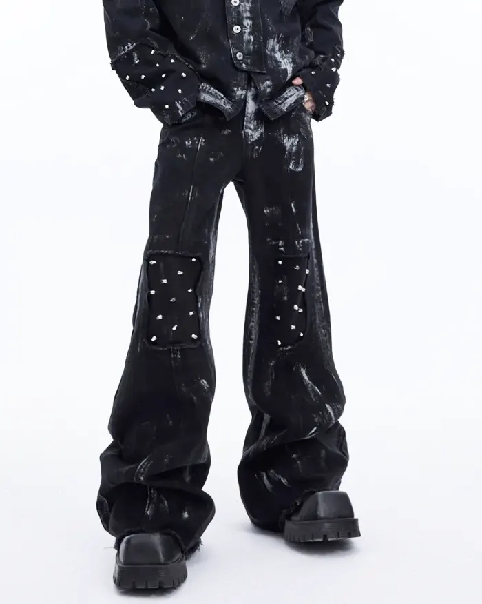 Black baggy jeans y2k "Kanazawa" - Image 2