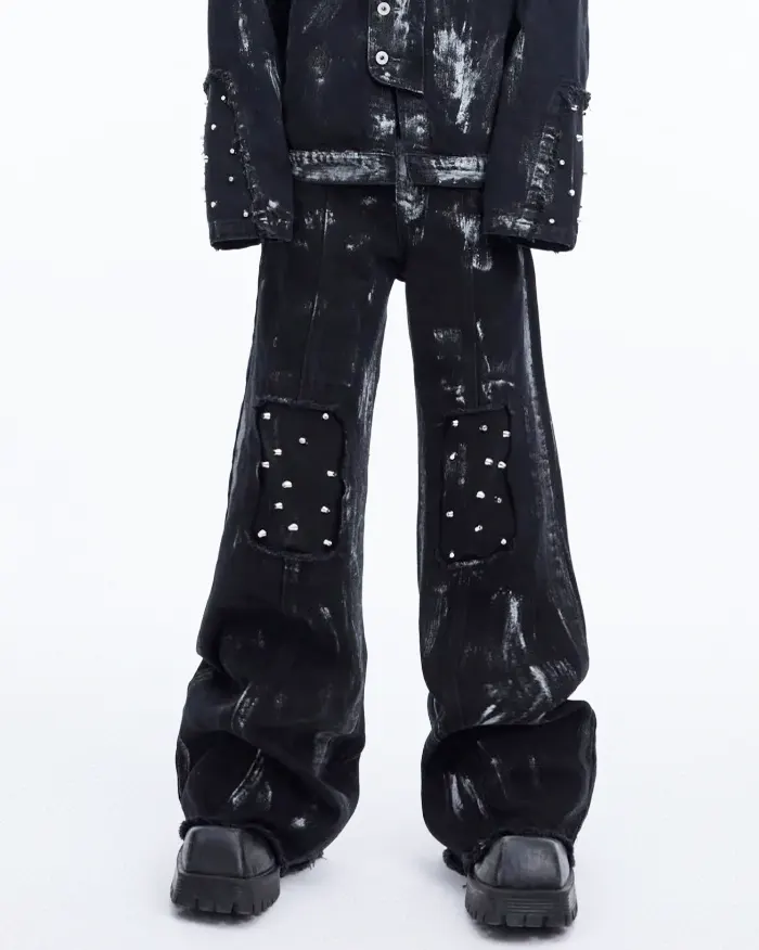 Black baggy jeans y2k "Kanazawa" - Image 4
