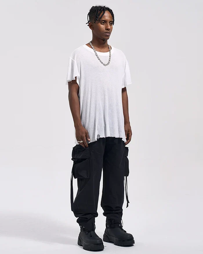 Black cargo pants "Annaka" - Image 4