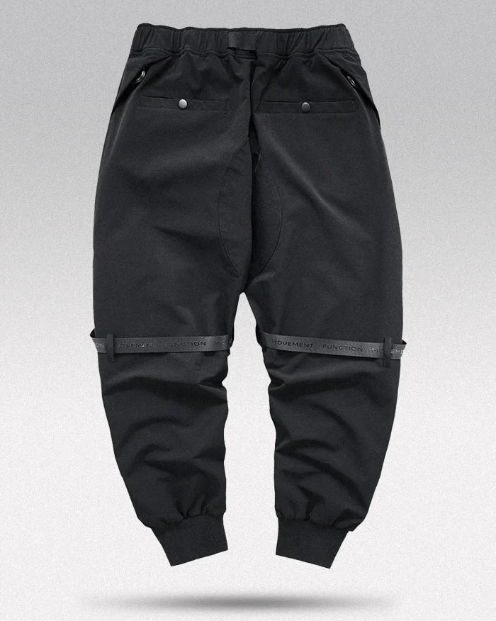 Black Cargo Pants with straps "Nareyama" - Image 2