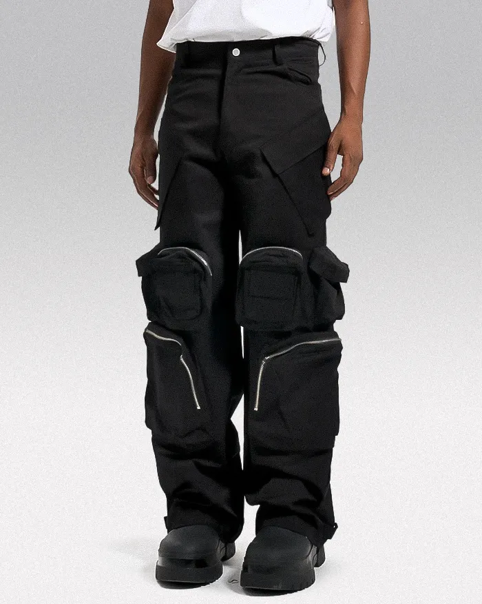 Black cargo pants y2k "Kamago" - Image 3