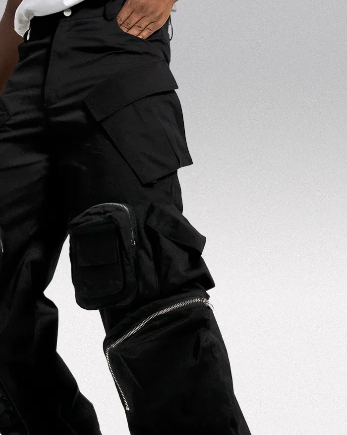 Black cargo pants y2k "Kamago" - Image 4