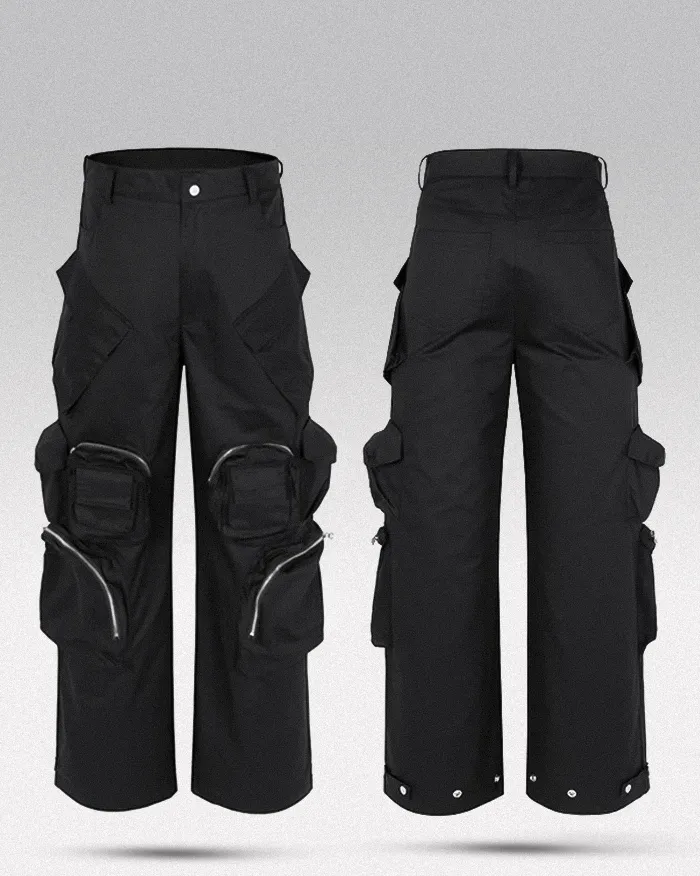 Black cargo pants y2k "Kamago" - Image 9