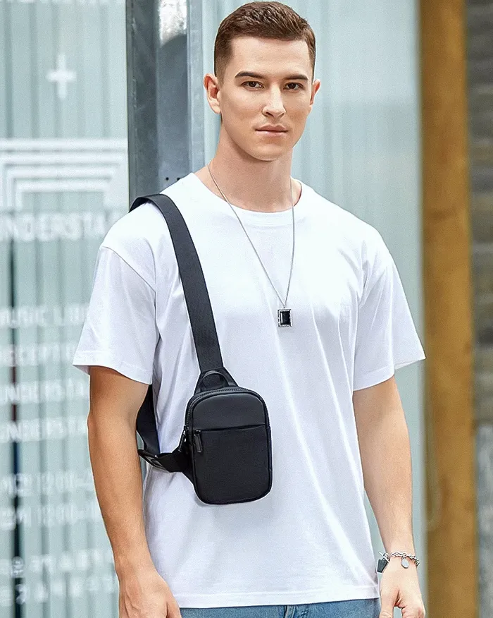 Black crossbody sling bag "Kodayo" - Image 4
