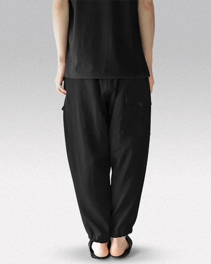 Black harem pants "Aizuwa" - Image 7