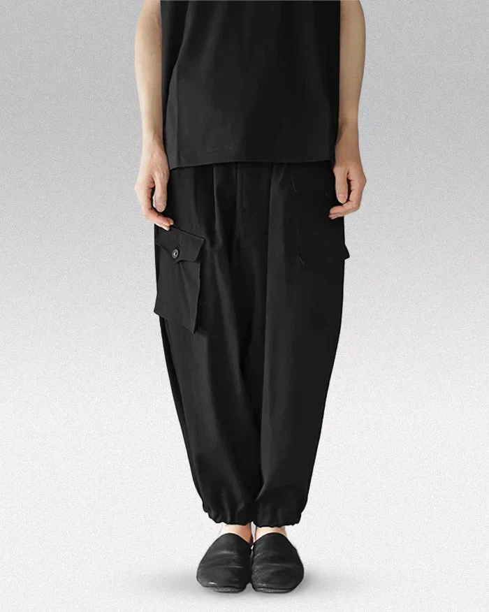 Black harem pants "Aizuwa" - Image 8
