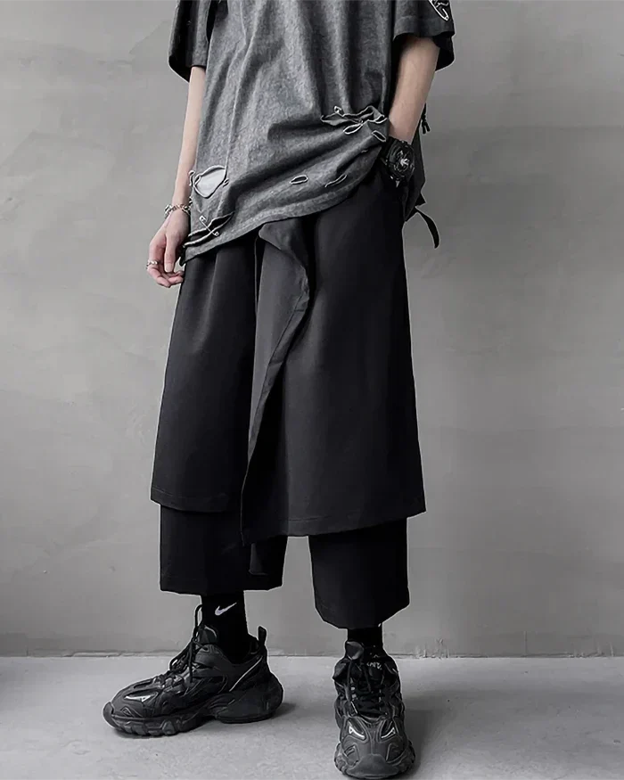 Black japanese hakama pants "Sabae" - Image 3