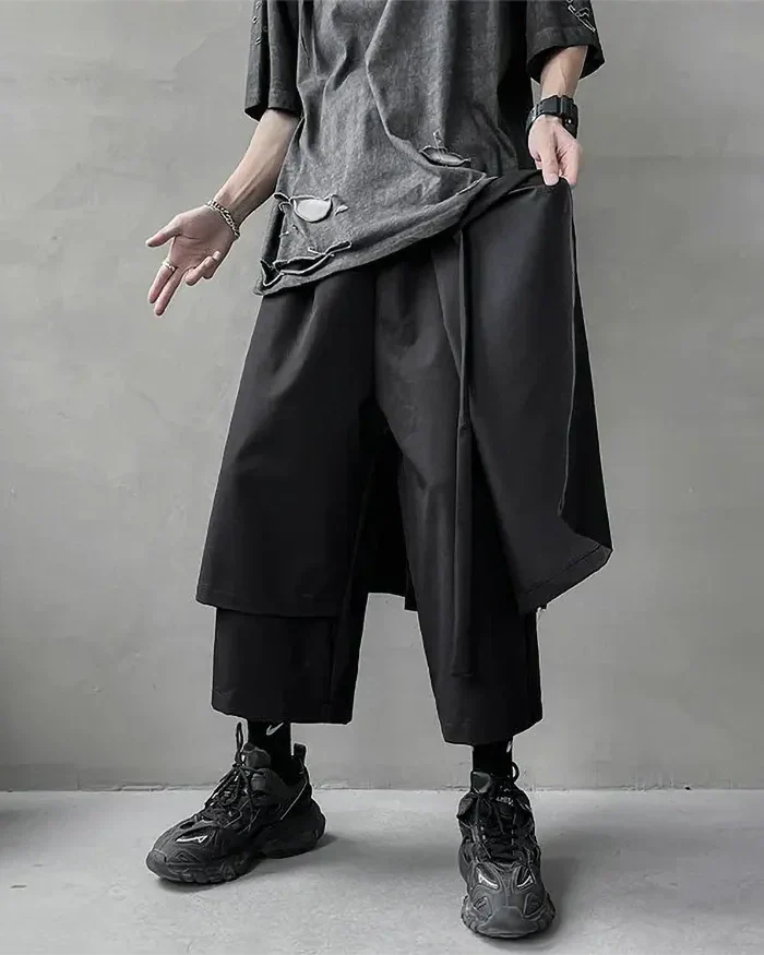 Black japanese hakama pants "Sabae" - Image 5