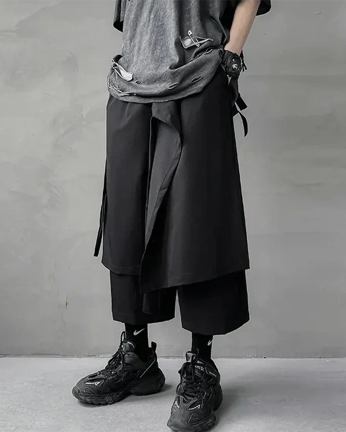 Black japanese hakama pants "Sabae" - Image 6