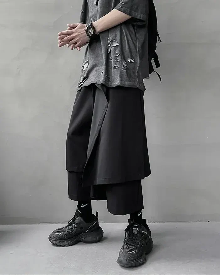 Black japanese hakama pants "Sabae" - Image 7