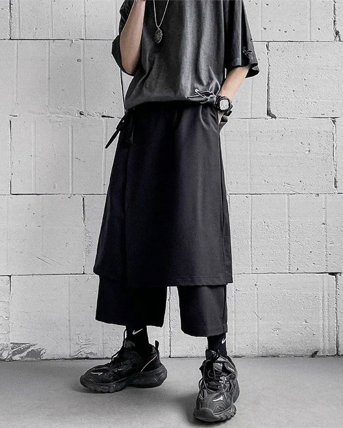 Black japanese hakama pants "Sabae" - Image 8