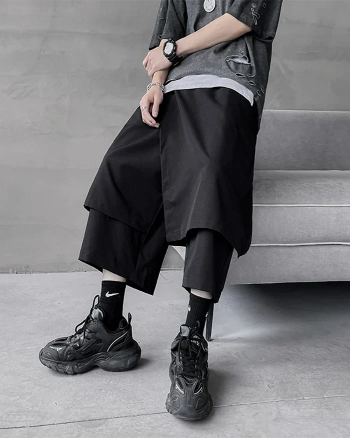 Black japanese hakama pants "Sabae" - Image 9