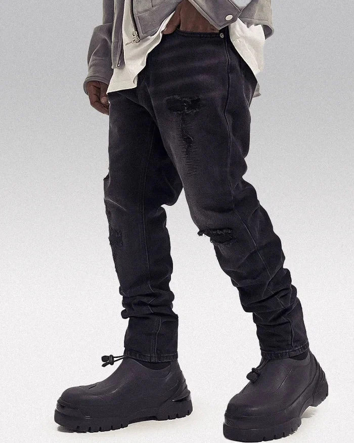 Black jeans y2k "Komatsu"