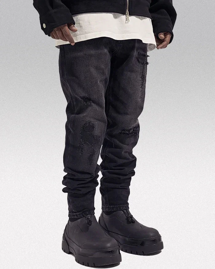 Black jeans y2k "Komatsu" - Image 7