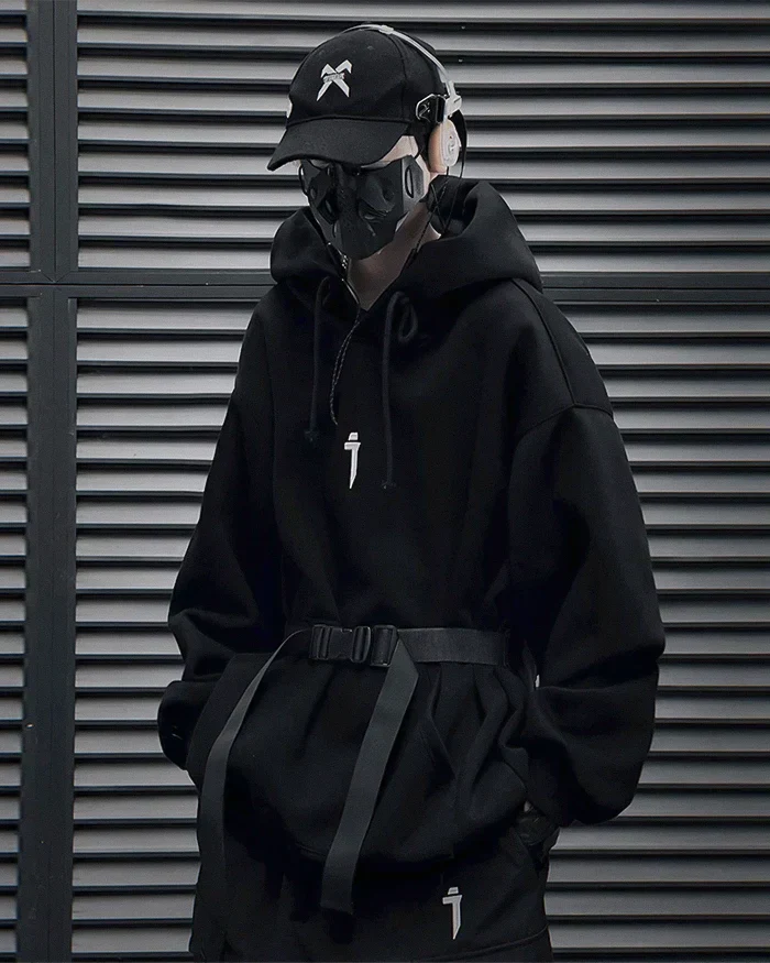 Black oversized hoodie "Kasaki" - Image 2