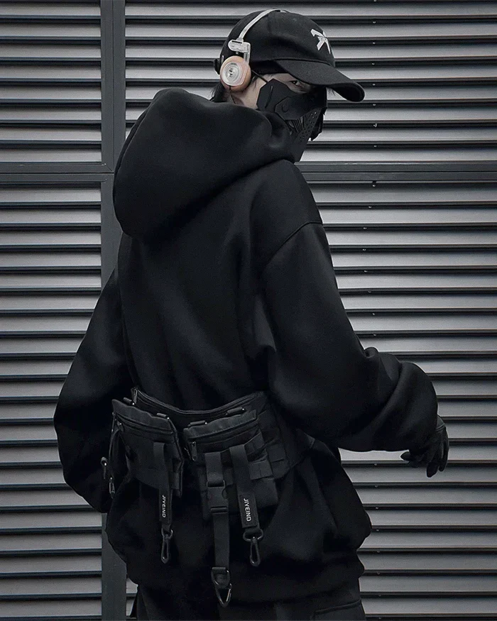 Black oversized hoodie "Kasaki" - Image 3
