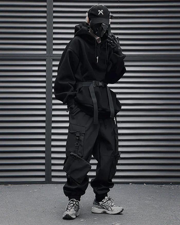 Black oversized hoodie "Kasaki" - Image 4
