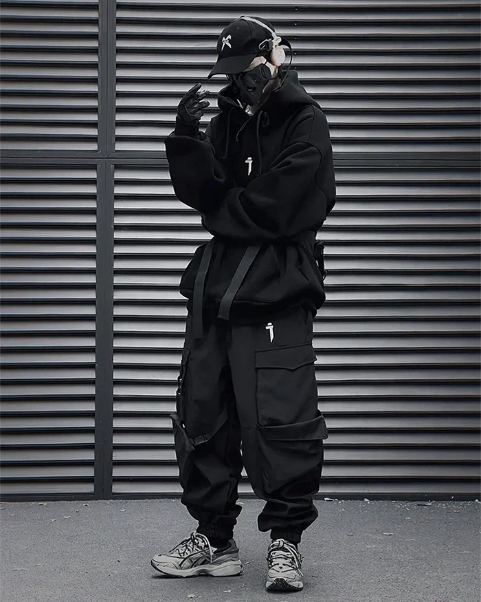 Black oversized hoodie "Kasaki" - Image 7