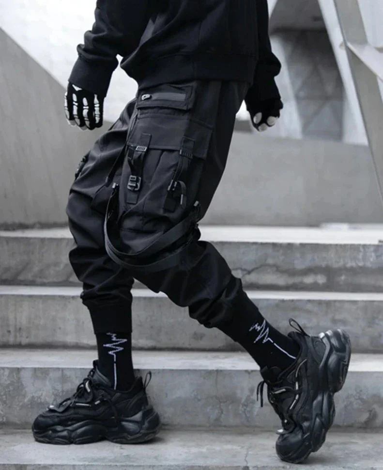 Black pants with straps "Shunsui" - Image 9