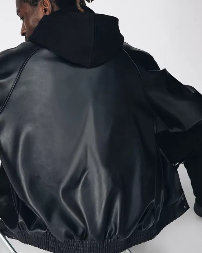 Black Pu Leather Jacket "Hioka" - Image 13