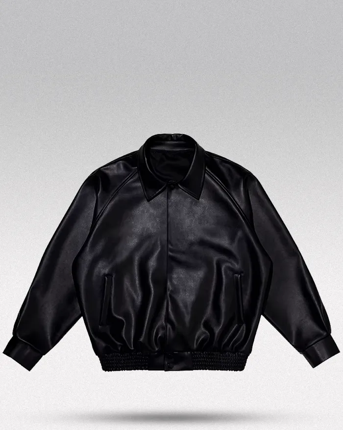 Black Pu Leather Jacket "Hioka" - Image 15