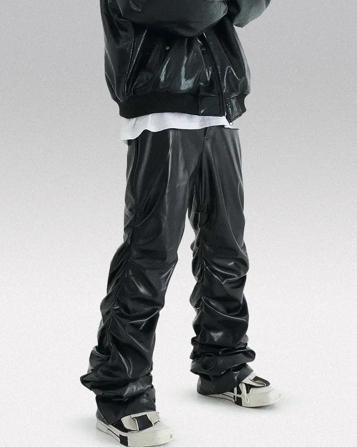 Black pu leather pants "Saga" - Image 10