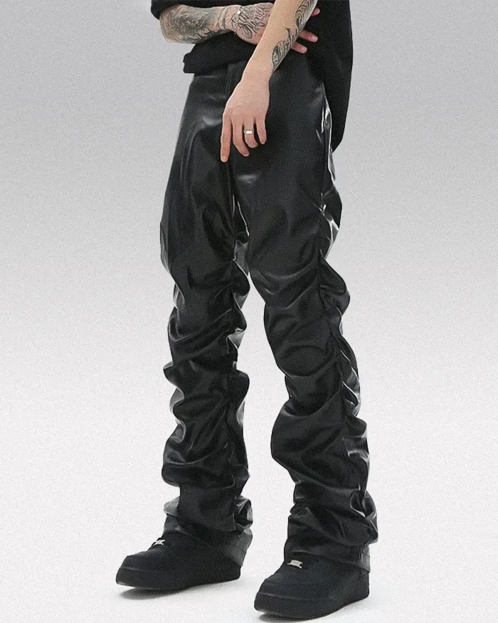 Black pu leather pants "Saga" - Image 7