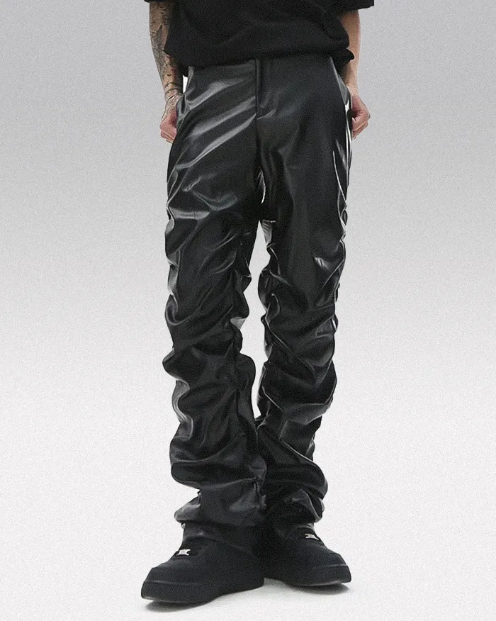 Black pu leather pants "Saga" - Image 8
