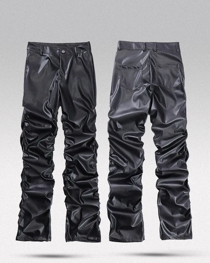 Black pu leather pants "Saga" - Image 9