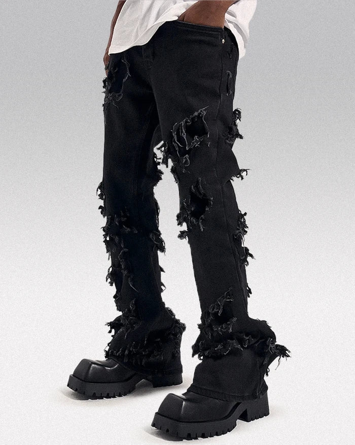 Black ripped jeans "Hira" - Image 3