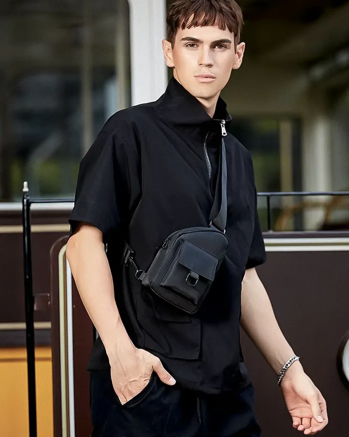 Black sling bag "Etaji" - Image 9