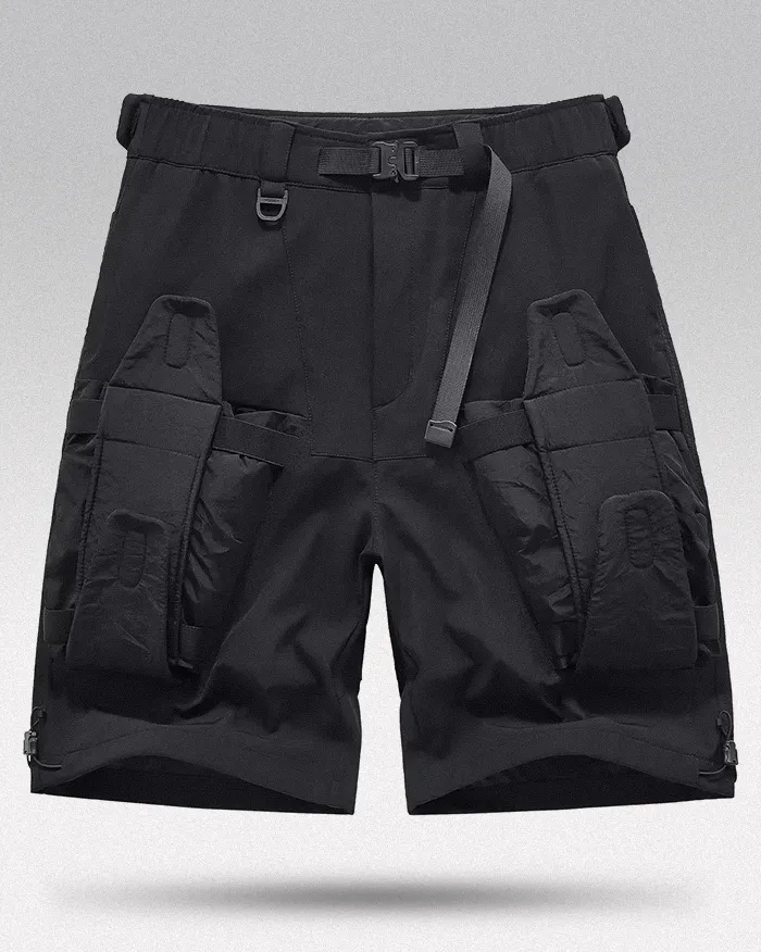 Black techwear shorts "Mizuka"