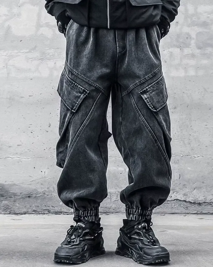 Black washed pants "Koname" - Image 2