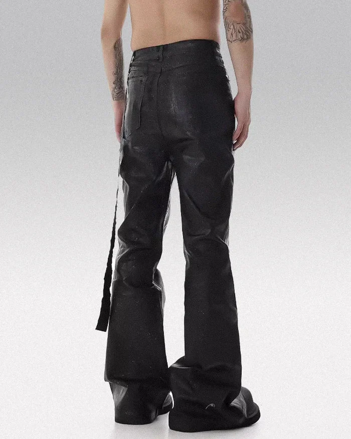 Black wax coated jeans "Wasaki" - Image 2
