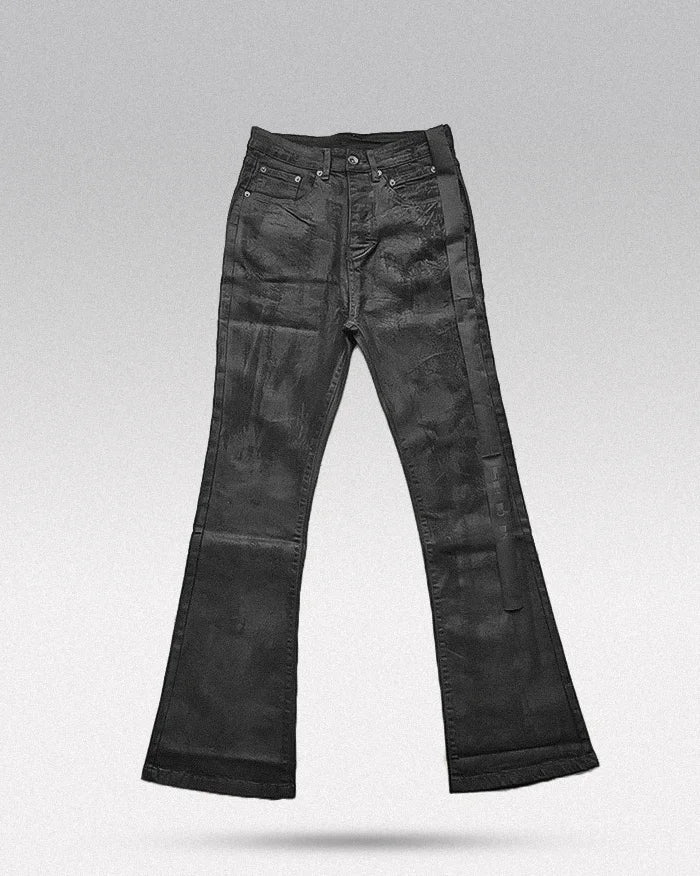 Black wax coated jeans "Wasaki" - Image 5