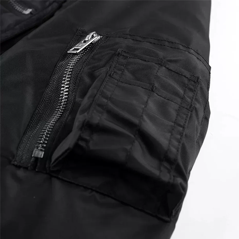 Black Bomber Jacket "Morichi" - Image 5