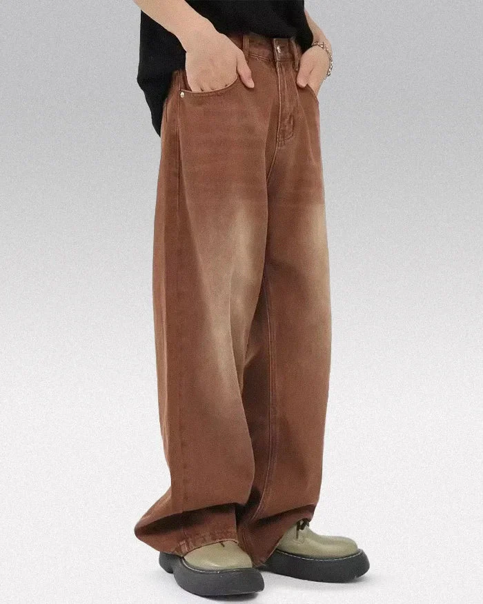 Brown y2k pants "Hanamaki" - Image 3