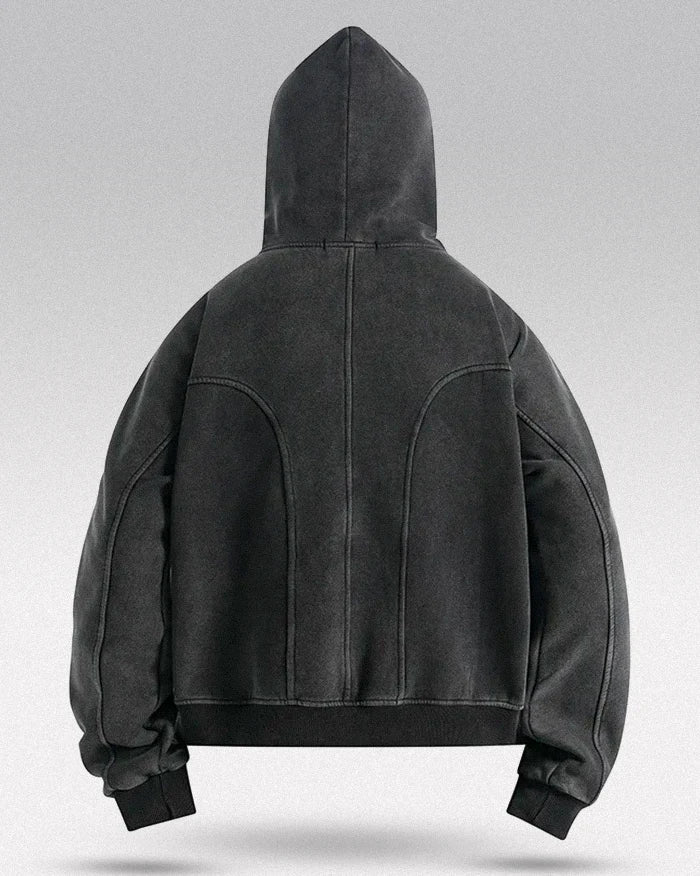 Button up hooded sweatshirt "Numata" - Image 2