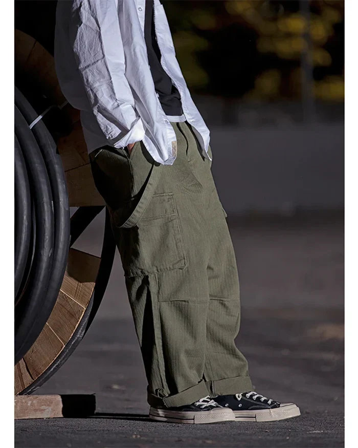 Cargo pants with suspenders "Midori" - Image 11